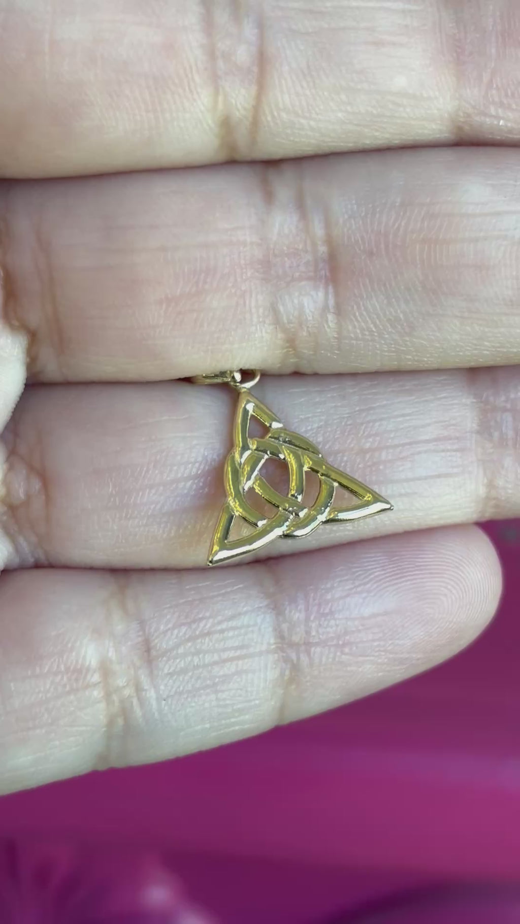 14k Small Celtic Trinity Knot Charm