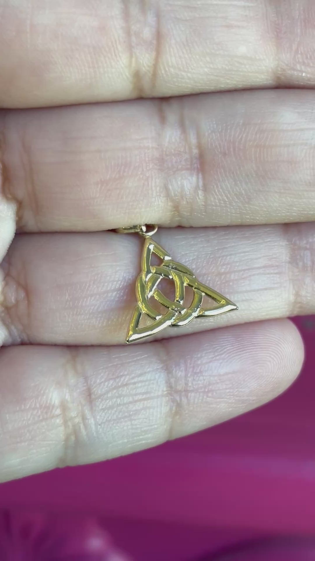 14k Small Celtic Trinity Knot Charm