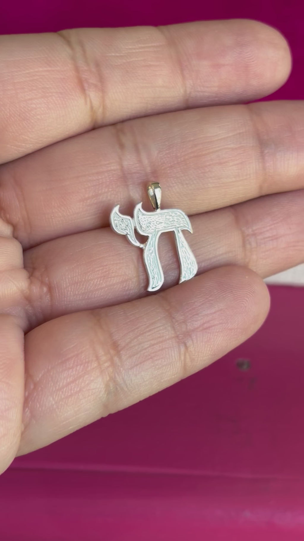 Sterling Silver Chai Pendant
