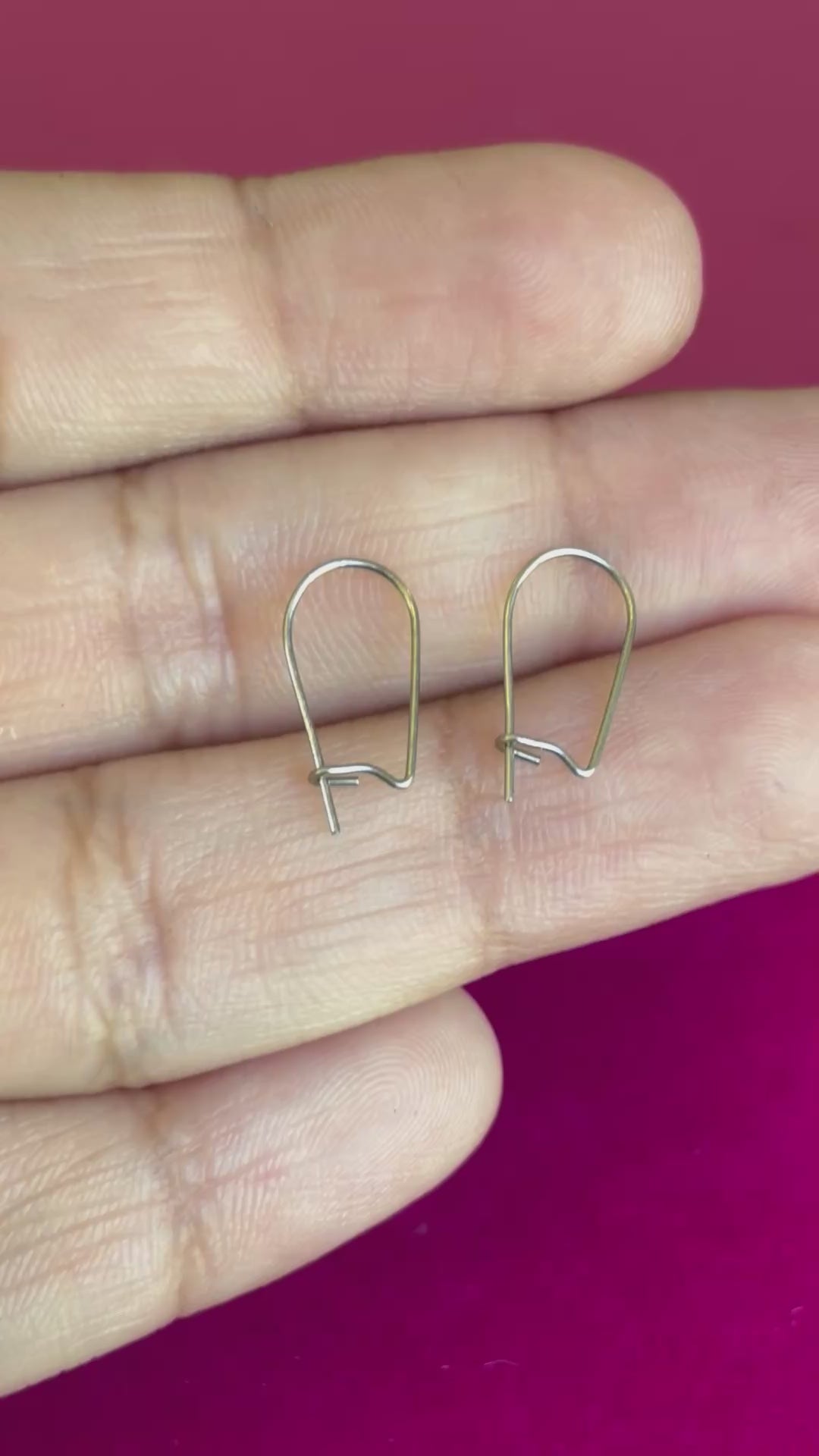 Sterling Silver Kidney Ear Wire Earring Top